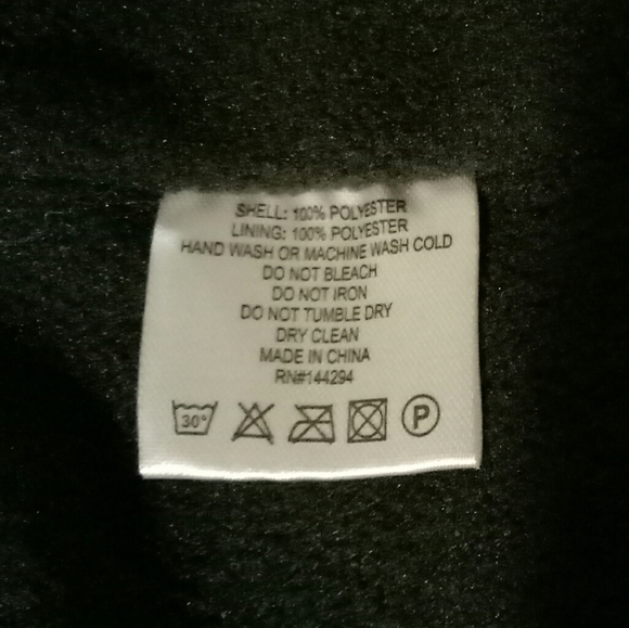 Fleece lined men's jacket removable hood L - Picture 6 of 12